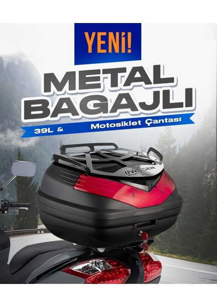 WG39 Sırt Dayamalı Premium Metal Bagajlı Çanta (Siyah) + Bilyalı Kilit (25X1000 Mm) Hediyeli fiyatları