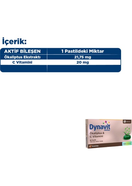 C Vit + D + Çinko 15 Efervesan & Herbal Pastil Ökaliptus + C Vitamini - Kış Paketi fırsatları