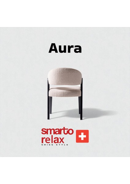 Aura 2’li Sandalye — Ahşap/Siyah Ayaklı, Krem Kumaş fırsatları