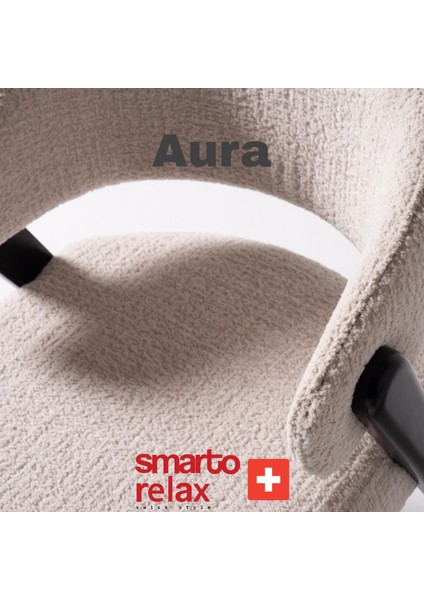 Aura 2’li Sandalye — Ahşap/Siyah Ayaklı, Krem Kumaş indirimleri