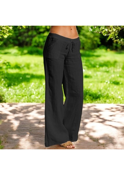 Rahat Kesim Kadın Keten Pantolon