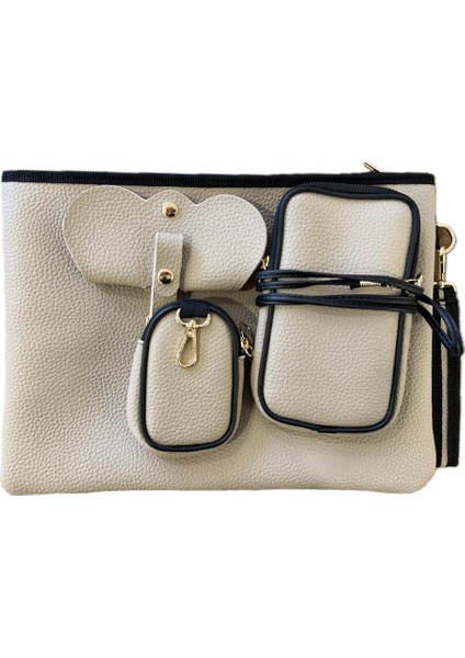 Bideri Eco Laptop Çanta Seti Krem