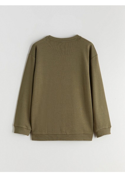 Lcw Kids Haki Bisiklet Yaka Erkek Çocuk Sweatshirt modelleri