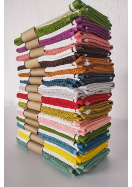 2’li Mutfak Havlusu – Portakal & Tarçın Nakışlı Kurulama Bezleri - 40 x 60 cm