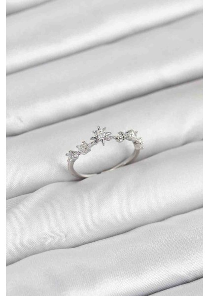 Gümüş Renk Manifest Kadın Yüzük