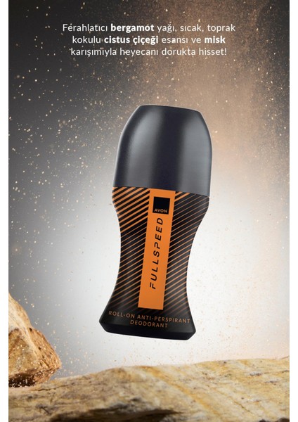 Full Speed Erkek Roll-On Deodorant - Aromatik Meyve Kokusu, Uzun Süre Kalıcı ve Canlandırıcı Etki, 2×50 ml fırsatları
