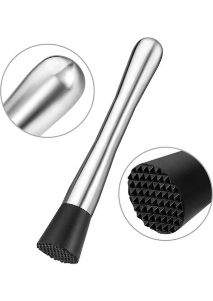 Kokteyl Shaker Jigger Mojito Tokmak Bar Kaşığı Kokteyl Tarifleri Seti Kutusunda