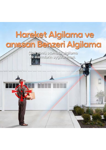 6mp 4g Lte Güvenlik Kamerası - Sım Kart Takılır, H.265, Çift Yönlü Ses & Ses Alarmı, Tf Kart Depolama, IP66 Su Geçirmez, Iç & Dış Mekan (12V Adaptör Hariç) fiyatları