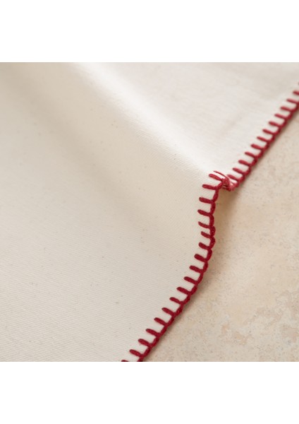 Oradea Püsküllü Runner Bordo 45X145