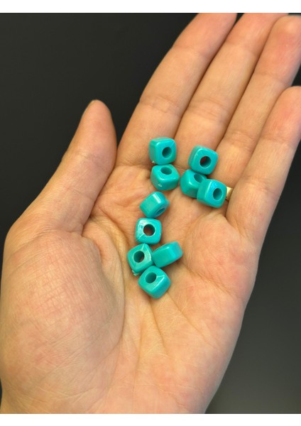 10 Adet Plastik Turkuaz Takı Boncuğu Set 1 cm fiyatları