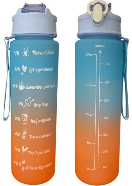 Mavi, 3’lü Set - Sticker’lı Pipetli Matara Seti - 2000ML,900ML,300ML fırsatları