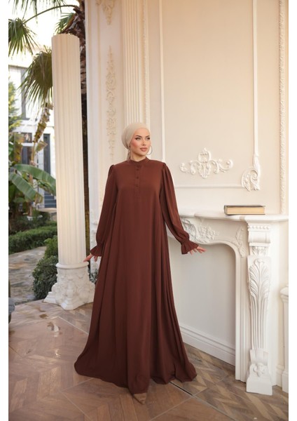 Acı Kahve Yarım Pat Yandan Büzgülü 5073