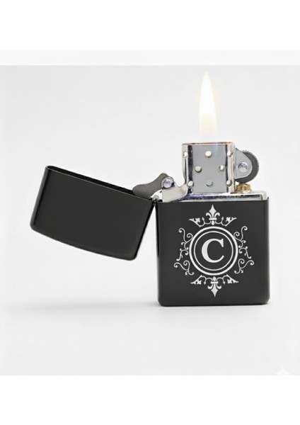 C Harfli Kişiye Özel Harf Baskılı Benzinli Çakmak