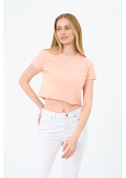 Kadın Kısa Kollu Oversize Crop modelleri