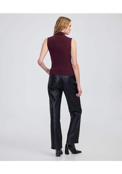 Yüksek Yaka Basic Tişört IW6250070128035 fırsatları