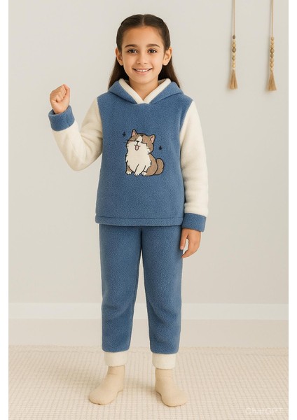 Kız Çocuk Polar Welsoft Pijama Takımı – Soğuk Günler Için Sıcak Tutucu Yumuşak Kumaş 42586 indirimleri