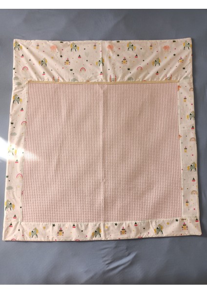 %100 Pamuk Bebek Çocuk Pikesi & Yastık Kılıfı Seti, Küçük Prens/unicorn Desenli