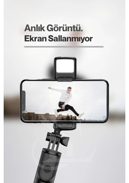 LED Işıklı Selfie Çubuğu Bluetooth Kumandalı Kablosuz Tripot Selfie Monopod Selfie Stick ( Lisinya )