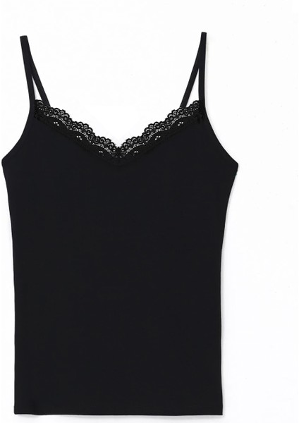 Jolly Essential Dantel Detaylı Askılı Pamuklu Bluz