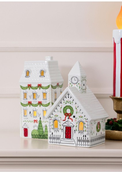 Dekoratif LED Işıklı Yılbaşı Evi 13X11X22 cm fiyatları