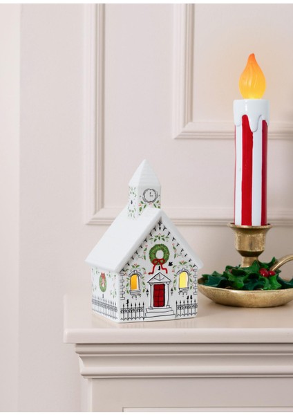 Dekoratif LED Işıklı Yılbaşı Evi 13X11X22 cm modelleri