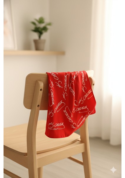 Atatürk Imzalı Kırmızı Fular / Bandana | Küçük Imza | Unisex | 52*53 Cm| 10'lu fiyatları