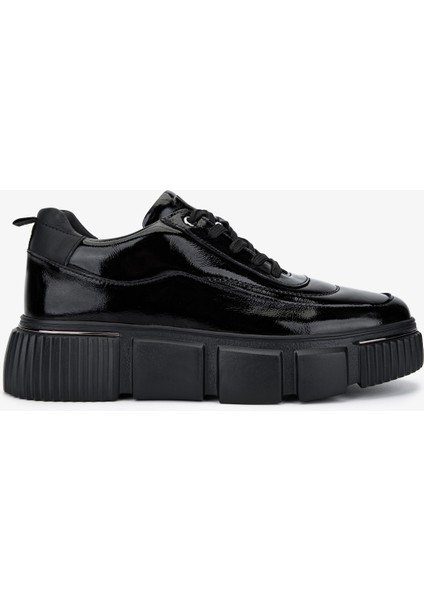 Erkek Hakiki Deri Siyah Rugan Sneakers & Spor Ayakkabı 381 22035 Erk Ayk SK25-26 Sıyah Krsk Rgn