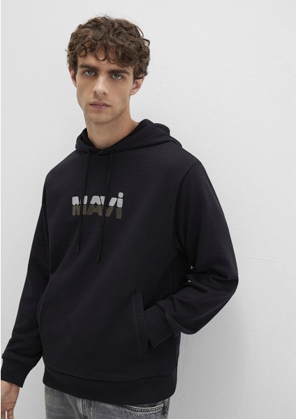 0S10395-900 Mavi Logo Siyah Sweatshirt modelleri