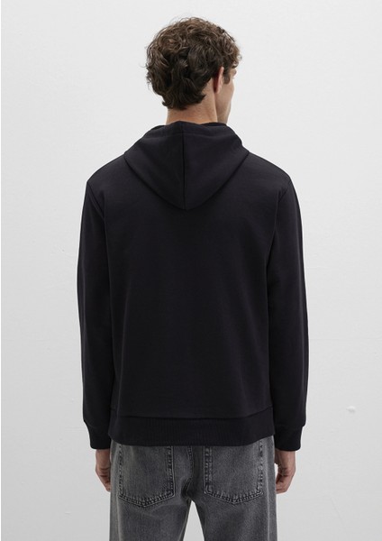 0S10395-900 Mavi Logo Siyah Sweatshirt indirimleri