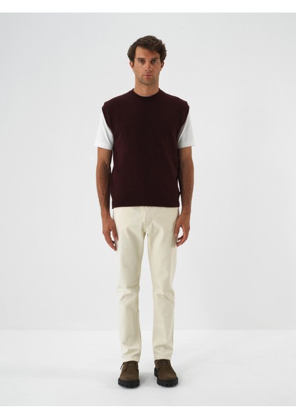 Erkek Naturel Pamuk Dokulu Slim Fit Denim Pantolon