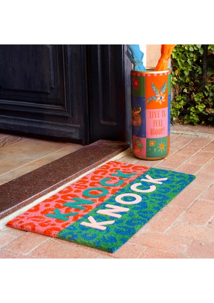 Kerala Coır Kapı Önü Paspası 45X75 cm Pembe - Mavi fırsatları