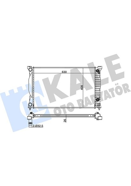 Radyatör Audı A4-A6 2.0tfsı-2.0tdı 01-08 632X408X26 Al-Pl-Brz