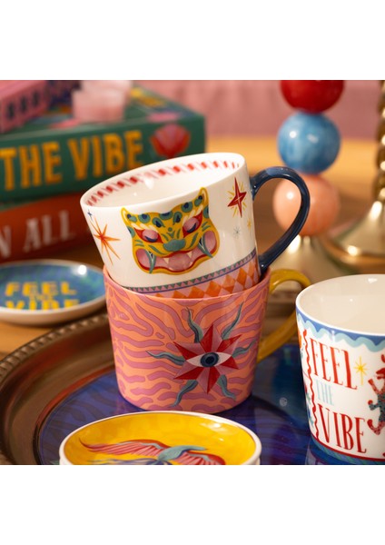 Luohu Porselen Kupa 360 ml Renkli indirimleri