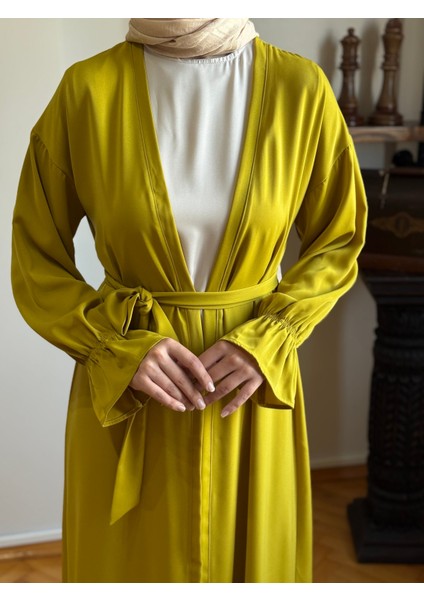 Garnili Kuşaklı Ikili Abaya Takım 5041