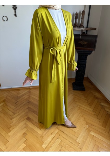 Garnili Kuşaklı Ikili Abaya Takım 5041 modelleri