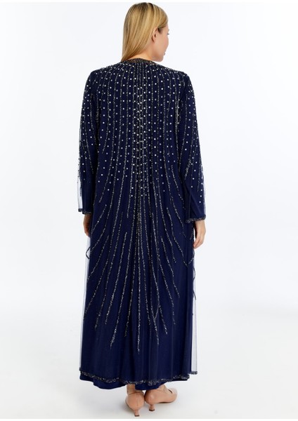 Betül 2'li Takım Taşlı Abaya modelleri