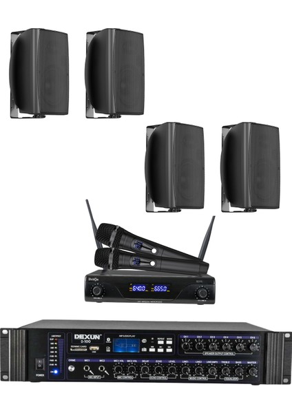 Drt-5 Siyah Sütun Hoparlör Mağaza Dükkan Kafe Seslendirme ve Okul Anons Sistemi