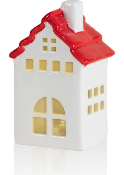Dekoratif LED Işıklı Yılbaşı Evi 10X7X16 cm