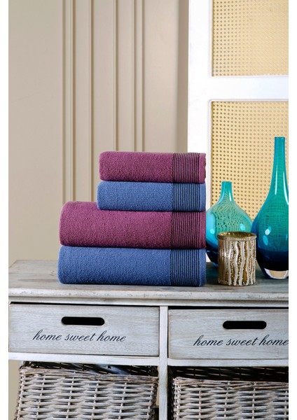 50X90 70X140 cm Amore Bath 4'lü Banyo Havlu Takımı, Plaj Havlusu, Hamam Takımı, Çeyizlik Havlu, Spa modelleri