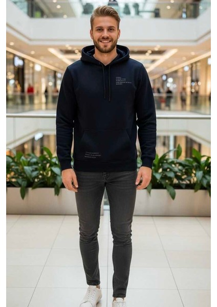 Juan Kapüşonlu Erkek Sweatshirt Siyah
