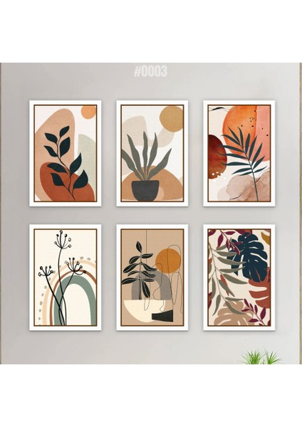 6'lı Bohem Tarz Ahşap Tablo