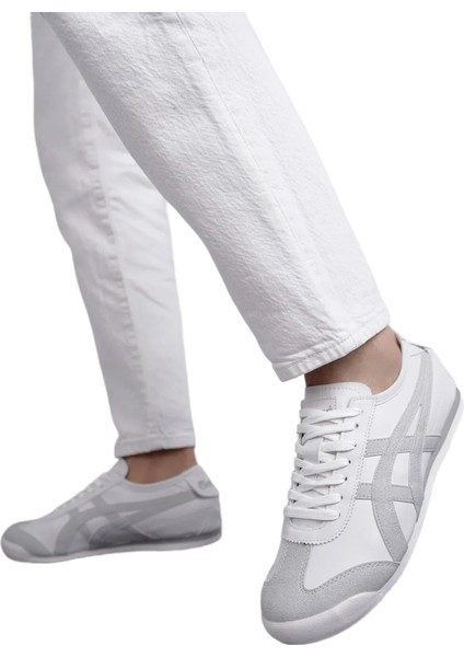 E-2056 Beyaz Gri Erkek Sneaker Spor Ayakkabı