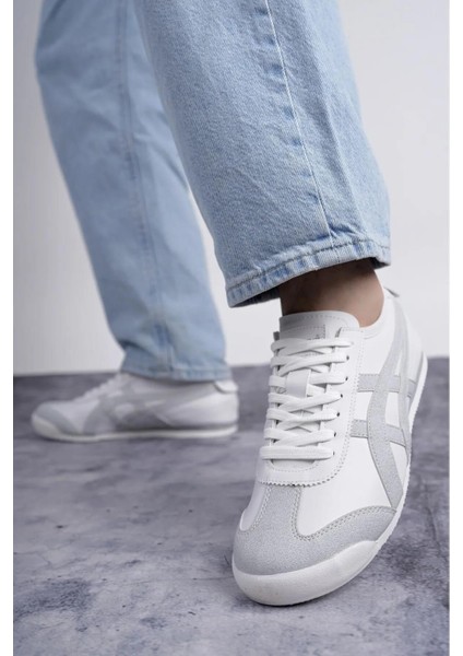 E-2056 Beyaz Gri Erkek Sneaker Spor Ayakkabı fırsatları