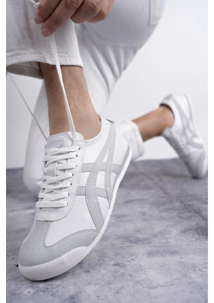 E-2056 Beyaz Gri Erkek Sneaker Spor Ayakkabı indirimleri