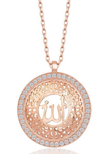 Gümüş Rose Allah Yazılı Kadın Kolye fiyatları