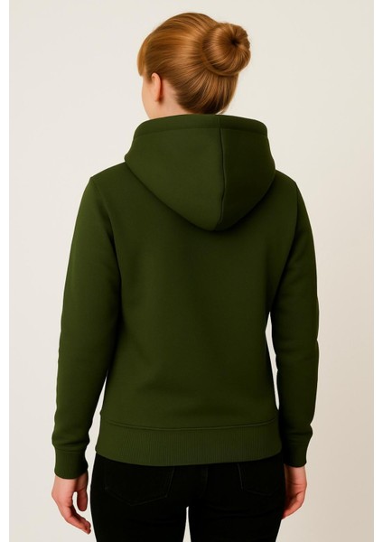 Kadın Haki Kapüşonlu SWEATSHIRT-W1108-K modelleri