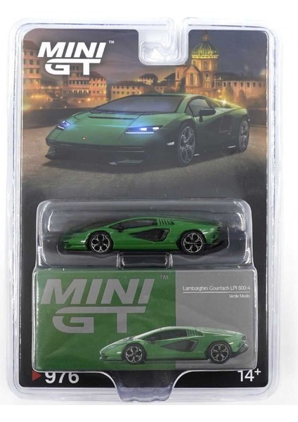 976 1/64 Lamborghini Countach Lpı 800-4 Verde Medio - Blister Paket