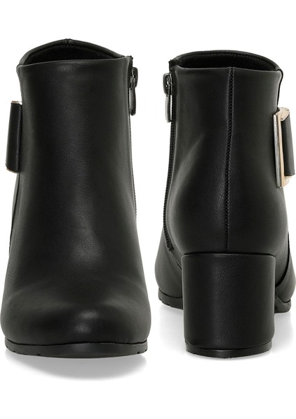 24K-1038 4pr Siyah Kadın Topuklu Bot