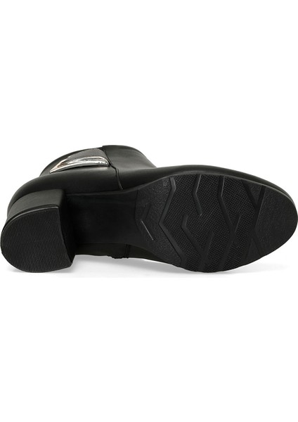 24K-1038 4pr Siyah Kadın Topuklu Bot