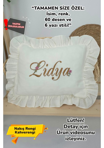 Müslin Yeni Doğan 4katlı Organik %100PAMUK Kişiye Özgü Nakışlı Hastane Çıkış Seti (Papatya Model-9)